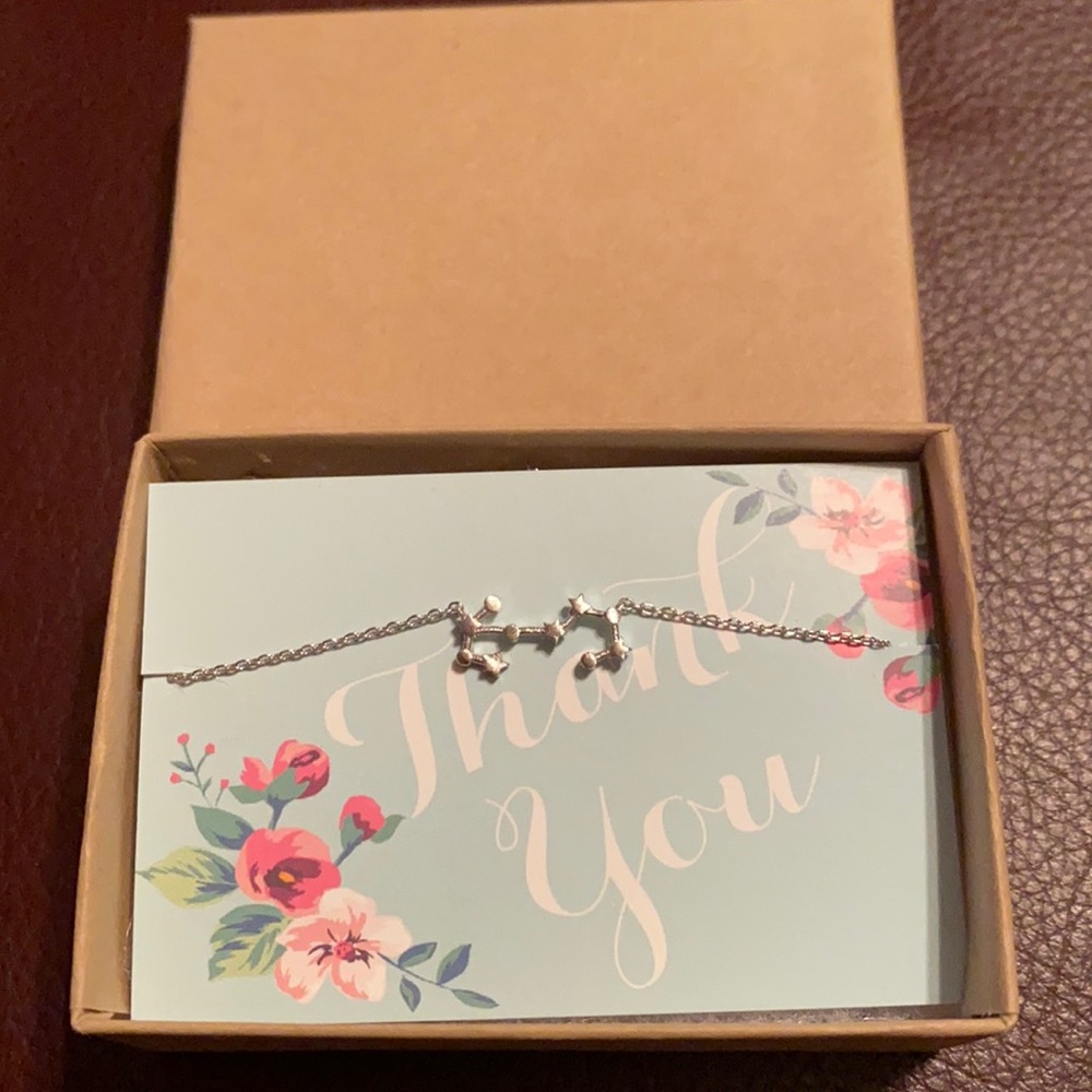 Scorpio constellation necklace. Sterling silver.